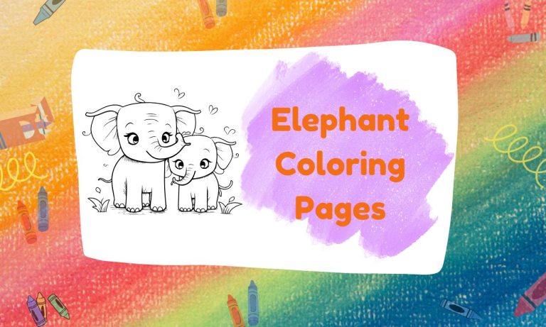 Elephant Coloring Pages (Free PDF Printables)